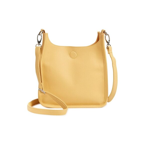 No Boundaries Women's Bar Bag Crossbody with Two Straps Golden Curry Yellow - Picture 4 of 5